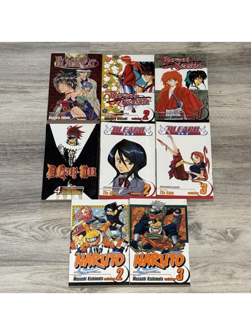Shonen Jump Manga Graphic Novel Lot of 8 Naruto Bleach Black Cat Mixed Comics